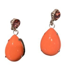 #410 BOUTIQUE Orange and Amber Stone Drop Earrings